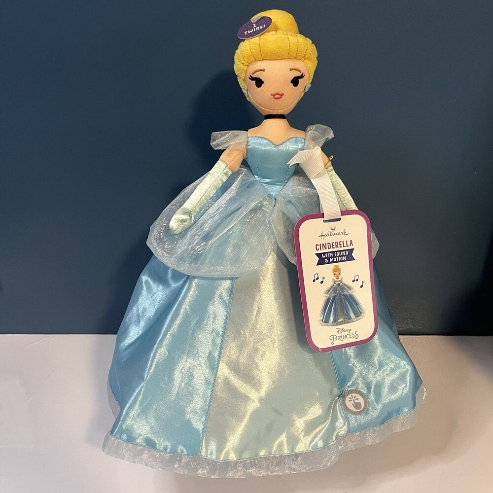 Hallmark Disney Cinderella Twirling Musical Waltzing Rare HTF Plush 14" Doll NEW